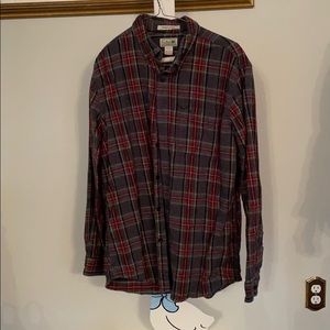Mens LL Bean Flannel Button Down